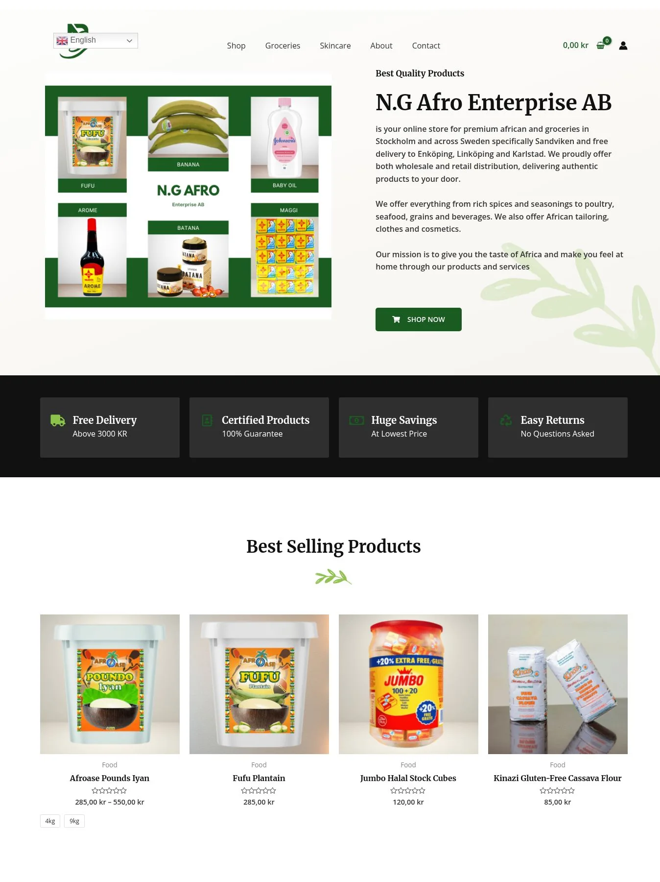 N.G Afro website